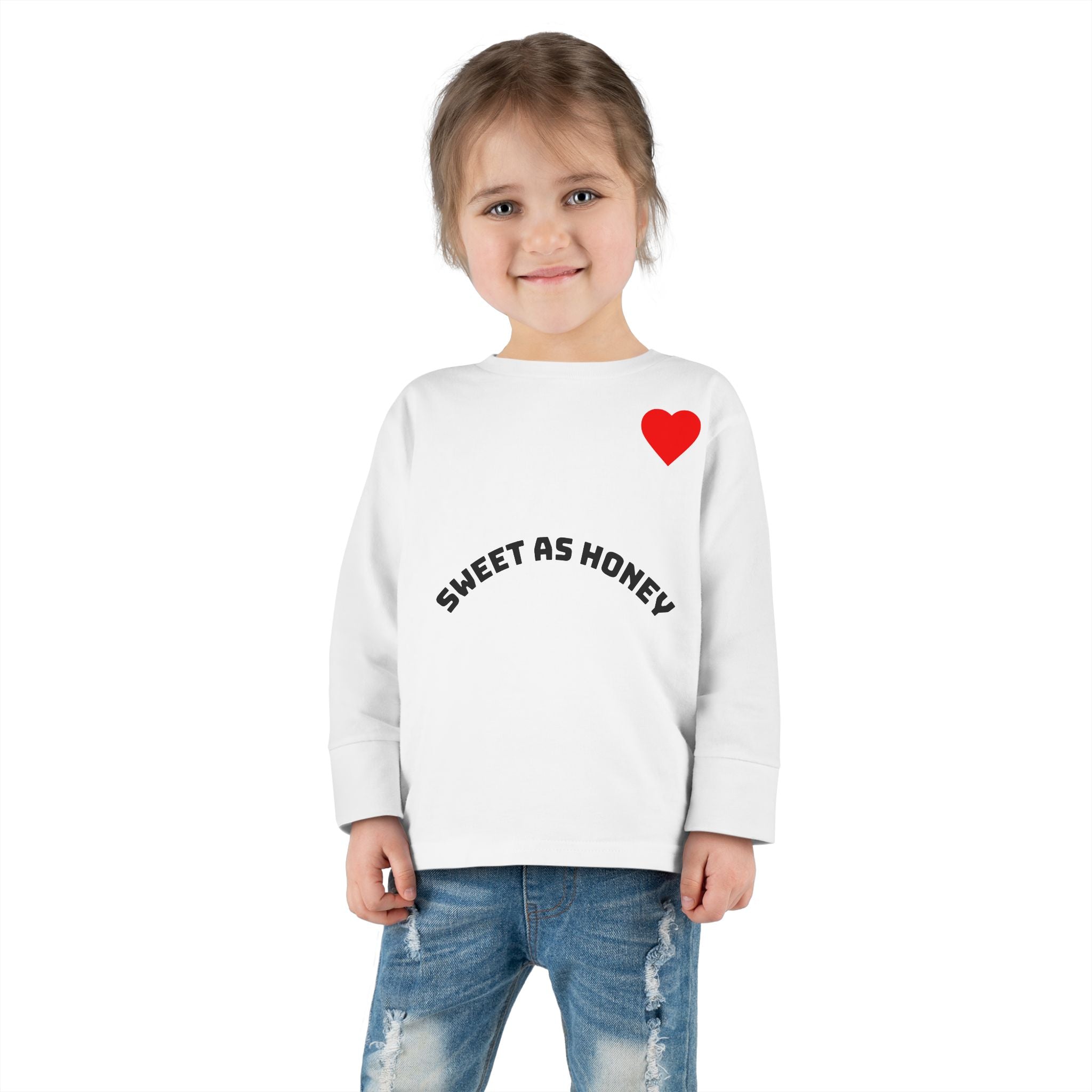 Toddler Long Sleeve Tee - Sweet as Honey Bee Shirt for Kids, Cute Toddler Gift, Spring Wear, Birthday, Baby Shower